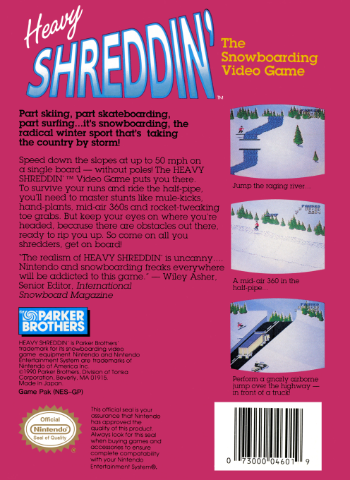 Heavy Shreddin' — Box back