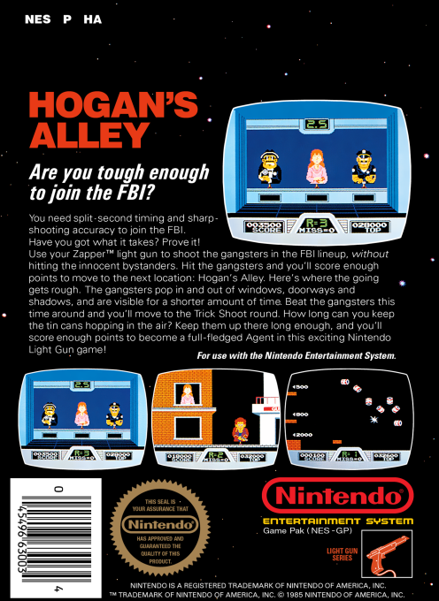 Hogan's Alley — Box back