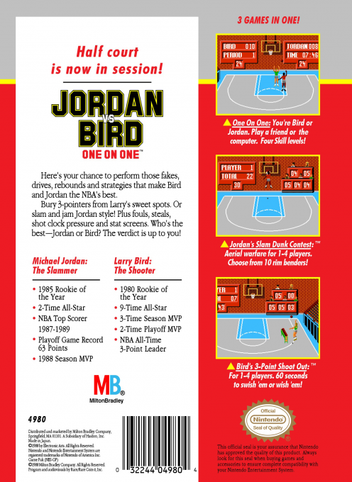 Jordan vs Bird : One On One — Box back