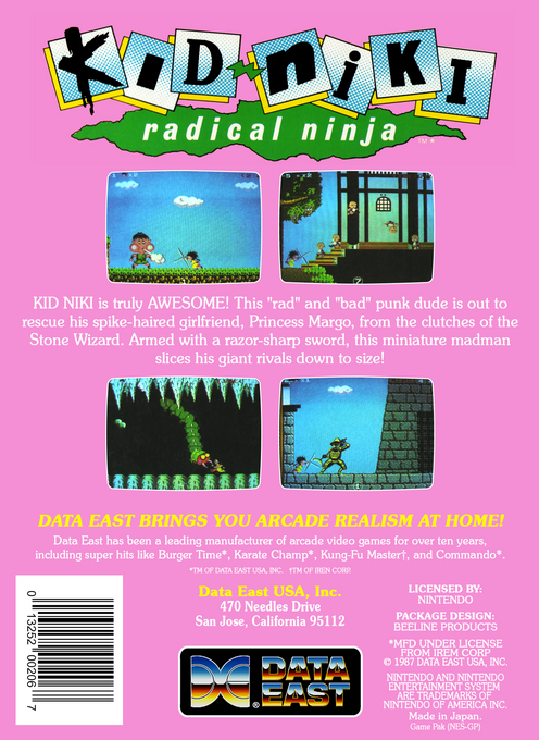 Kid Niki : Radical Ninja — Box back