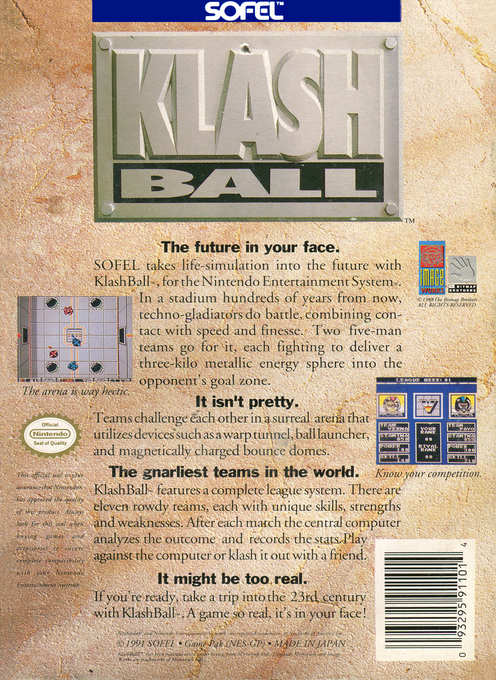 KlashBall — Box back
