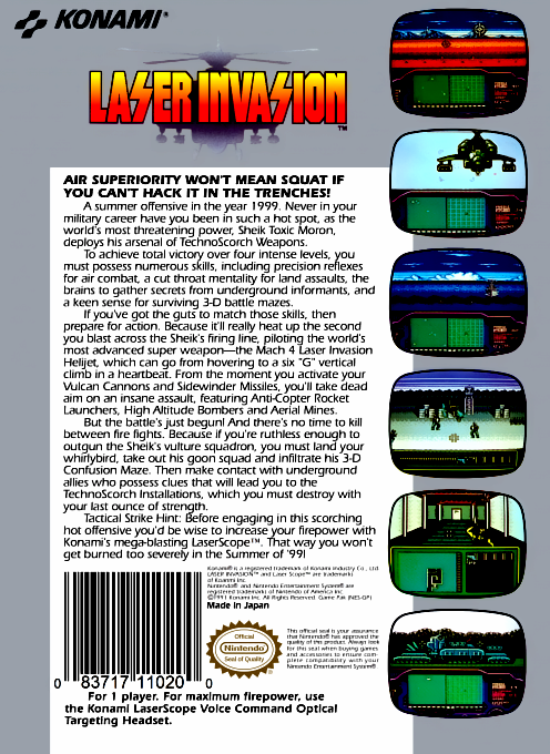 Laser Invasion — Box back