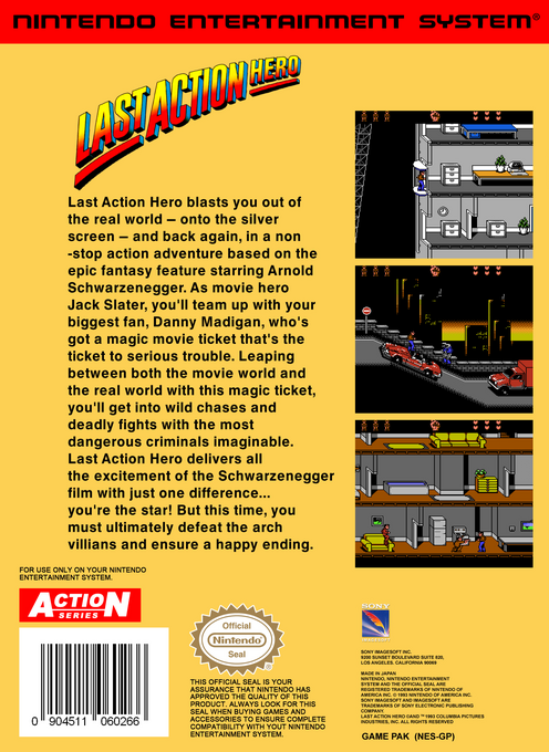 Last Action Hero — Box back