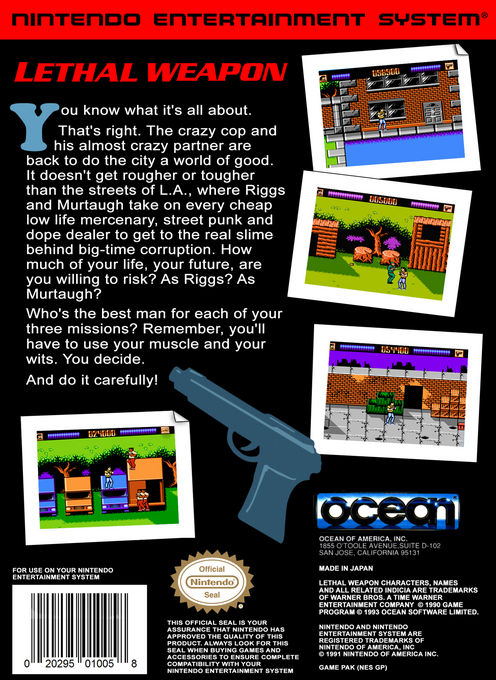 Lethal Weapon — Box back