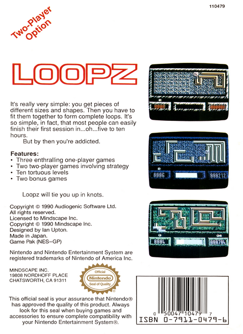 Loopz — Box back