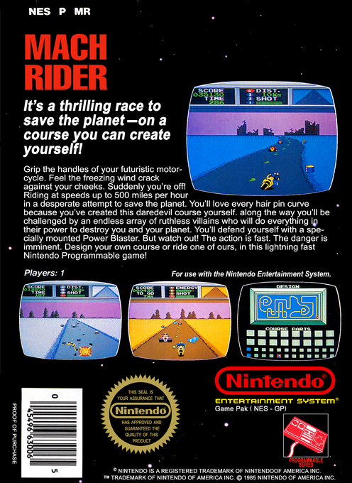 Mach Rider — Box back