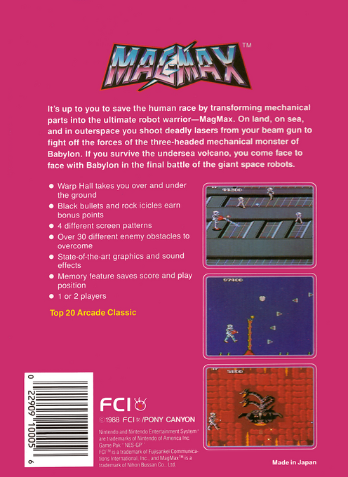 Magmax — Box back