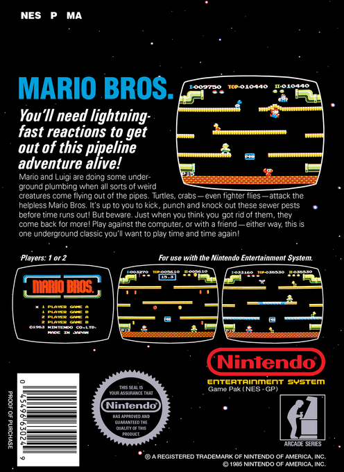 Mario Bros. — Box back
