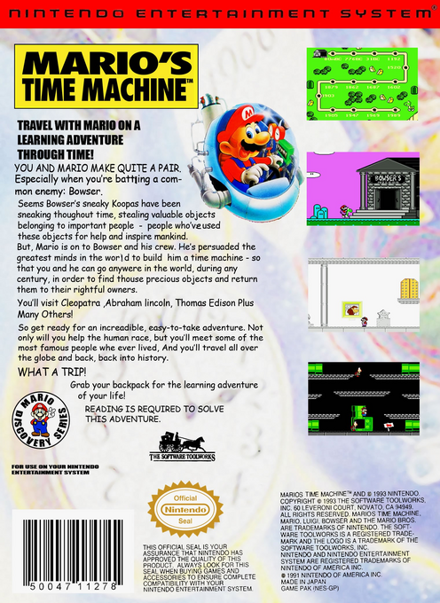 Mario's Time Machine — Box back