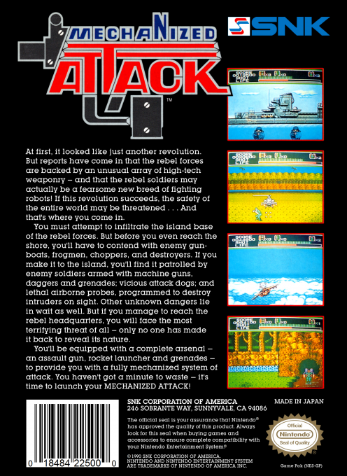 Mechanized Attack — Box back