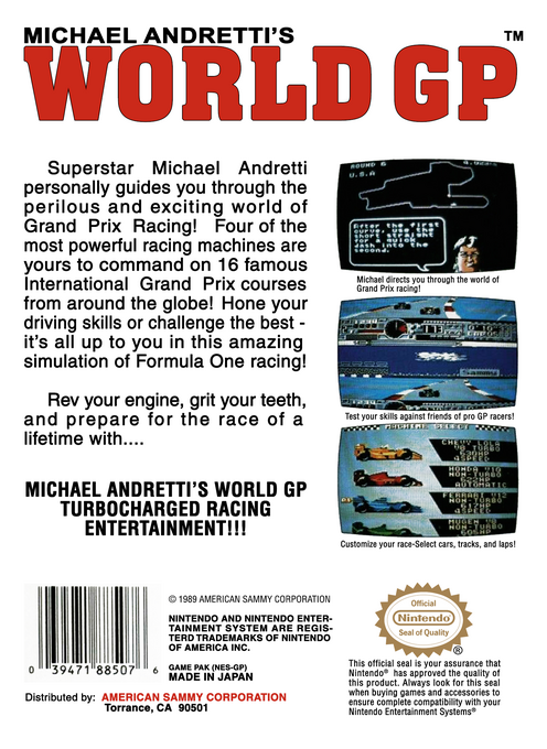 Michael Andretti's World GP — Box back