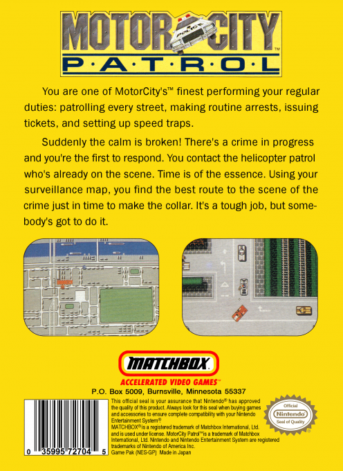 MotorCity Patrol — Box back