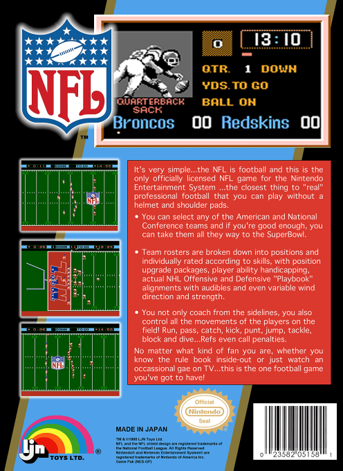NFL — Box back