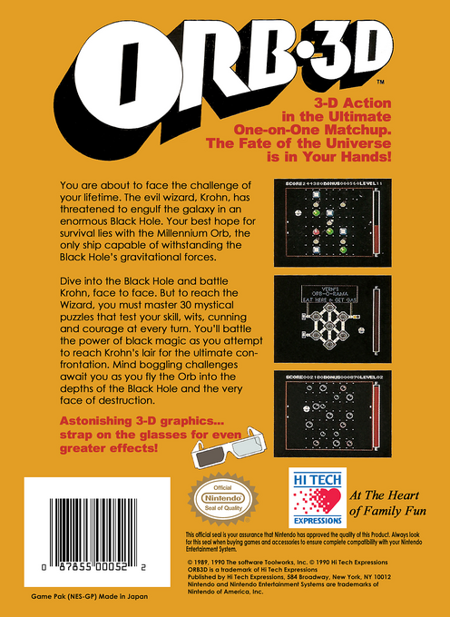 Orb 3D — Box back