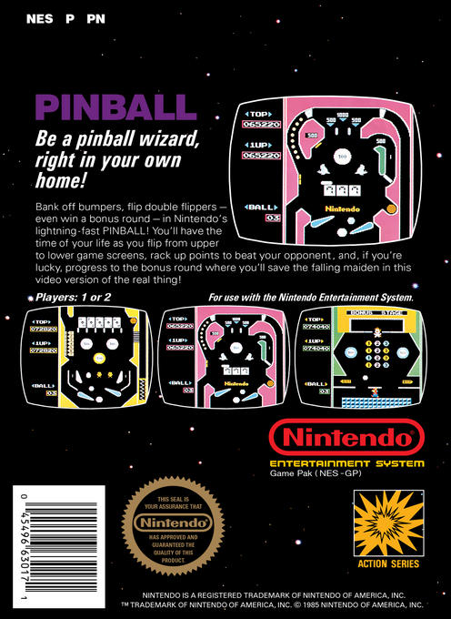 Pinball — Box back