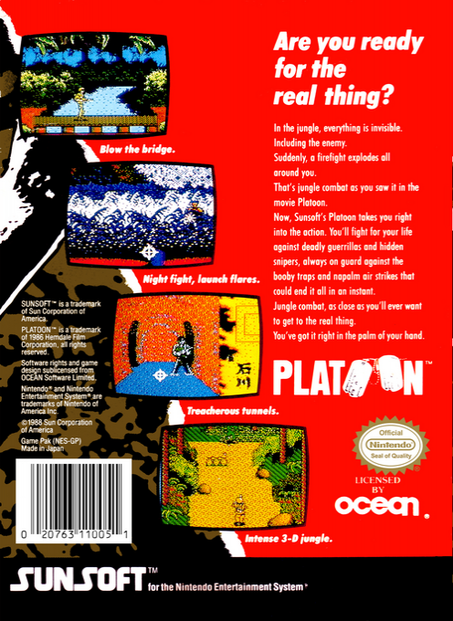 Platoon — Box back