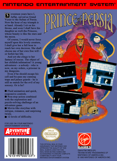 Prince of Persia — Box back