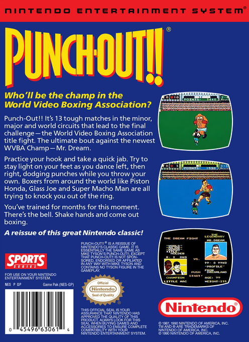 Punch-Out!! — Box back