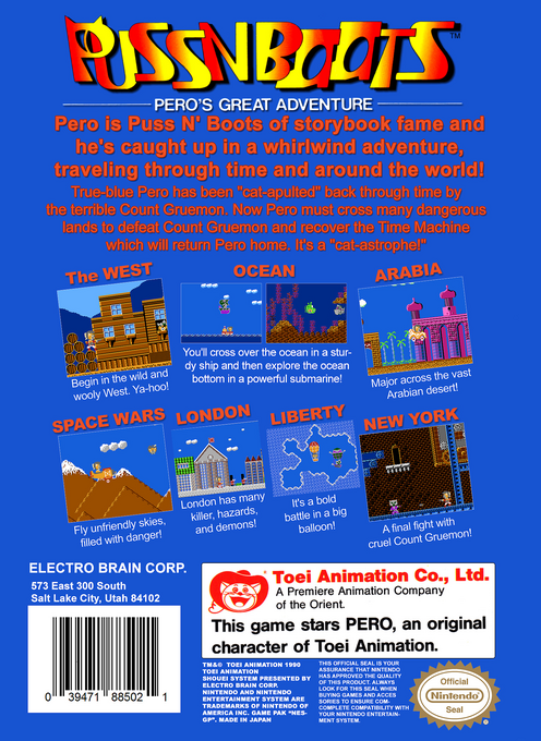 Puss n Boots : Pero's Great Adventure — Box back