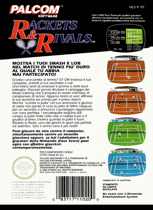 Rackets & Rivals — Box back