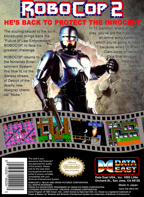 RoboCop 2 — Box back