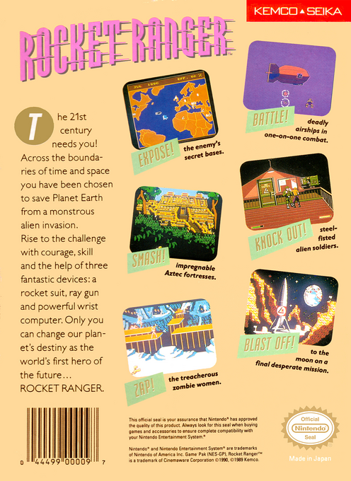 Rocket Ranger — Box back