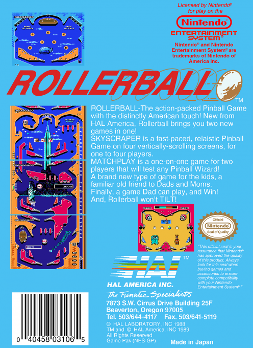 Rollerball — Box back