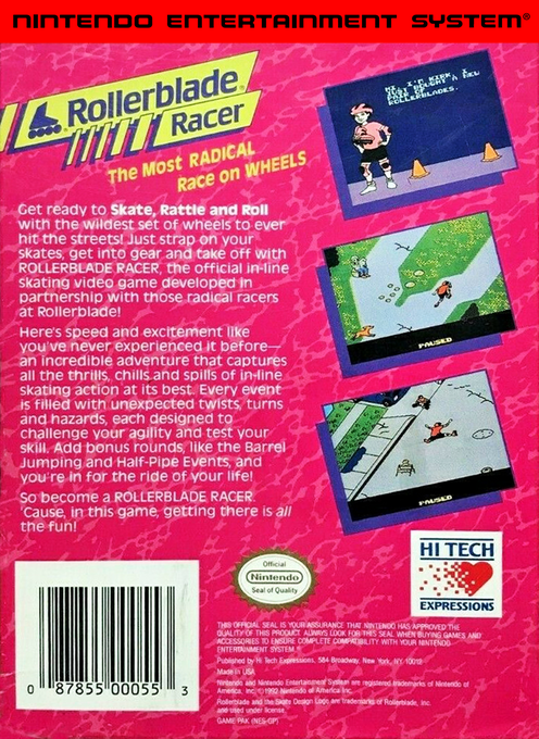 Rollerblade Racer — Box back