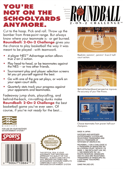 Roundball 2-on-2 Challenge — Box back