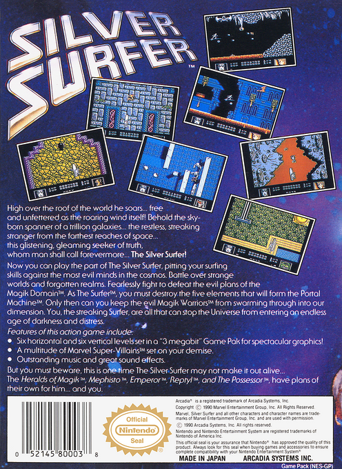 Silver Surfer — Box back