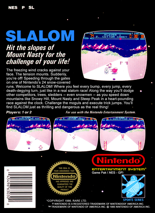 Slalom — Box back