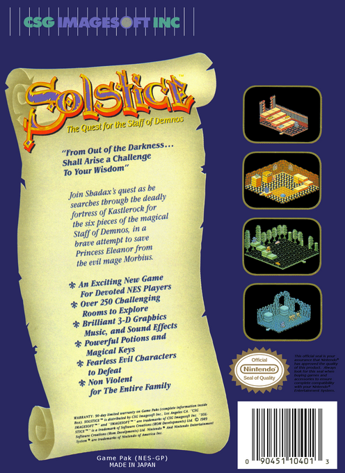 Solstice : The Quest for the Staff of Demnos — Box back