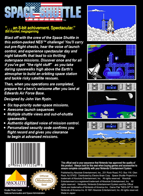 Space Shuttle Project — Box back