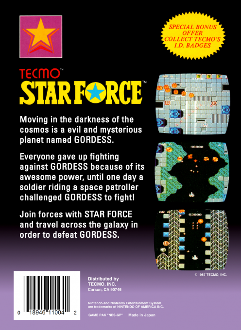 Star Force — Box back