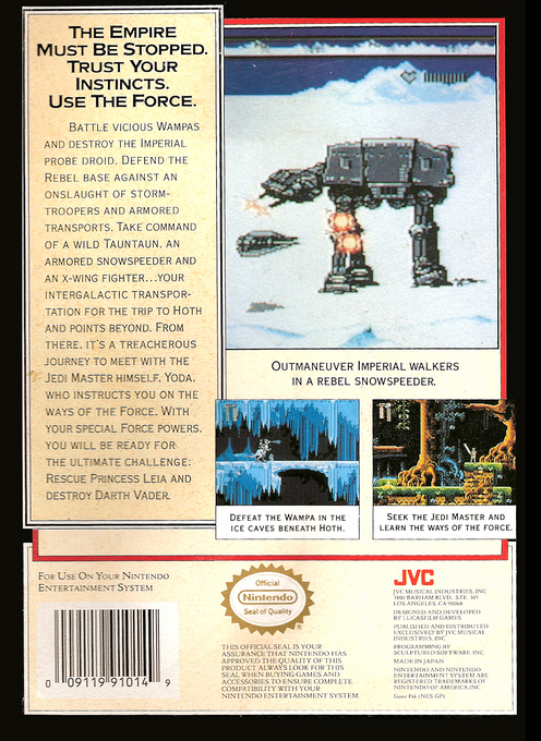 Star Wars : The Empire Strikes Back — Box back