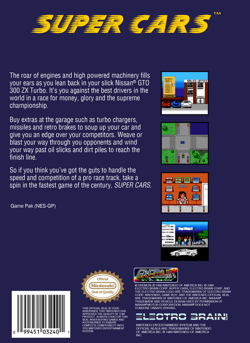 Super Cars — Box back