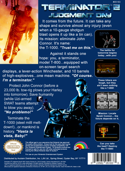 Terminator 2 : Judgment Day — Box back