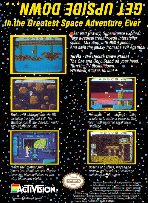 The Adventures of Rad Gravity — Box back