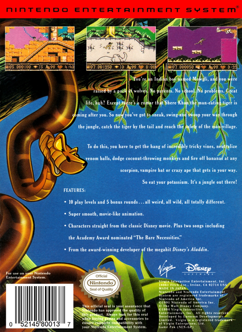 The Jungle Book — Box back