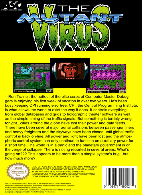 The Mutant Virus : Crisis in a Computer World — Box back