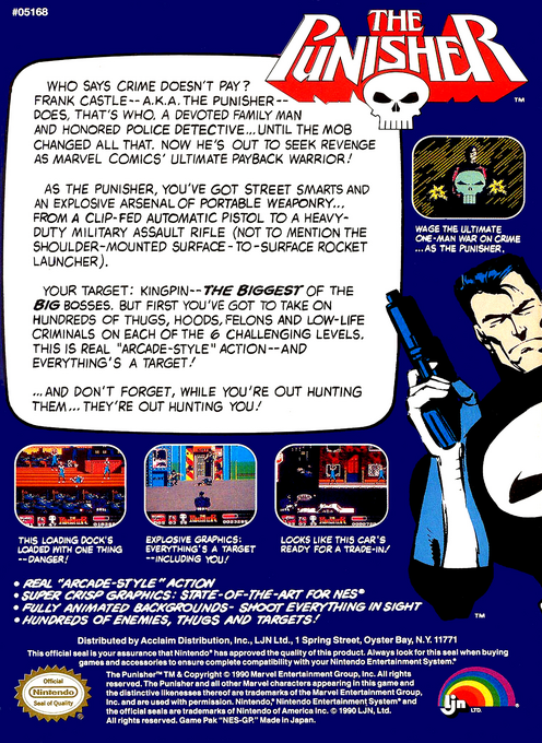 The Punisher — Box back