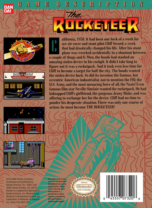 The Rocketeer — Box back