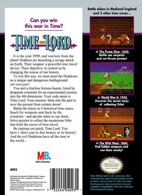 Time Lord — Box back