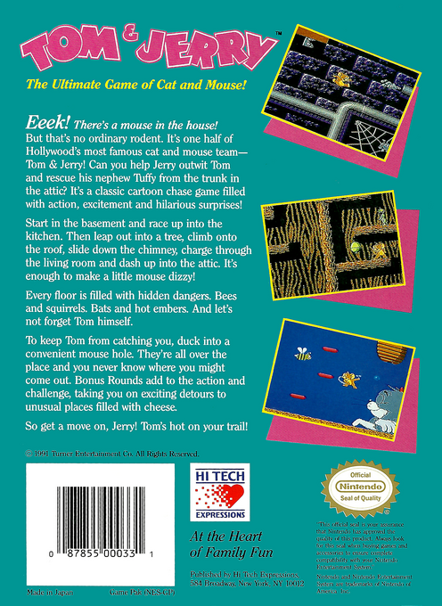 Tom & Jerry : The Ultimate Game of Cat and Mouse! — Box back