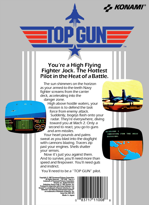 Top Gun — Box back