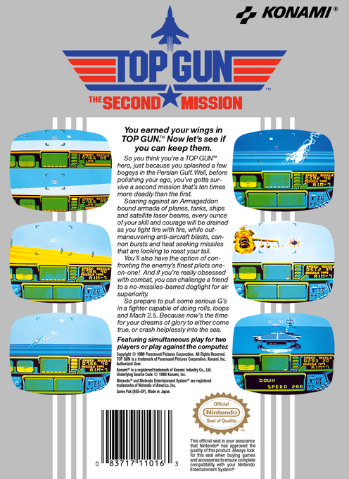 Top Gun : The Second Mission — Box back