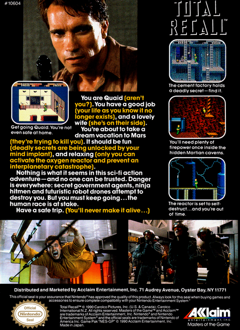 Total Recall — Box back