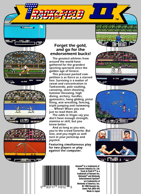 Track & Field II — Box back