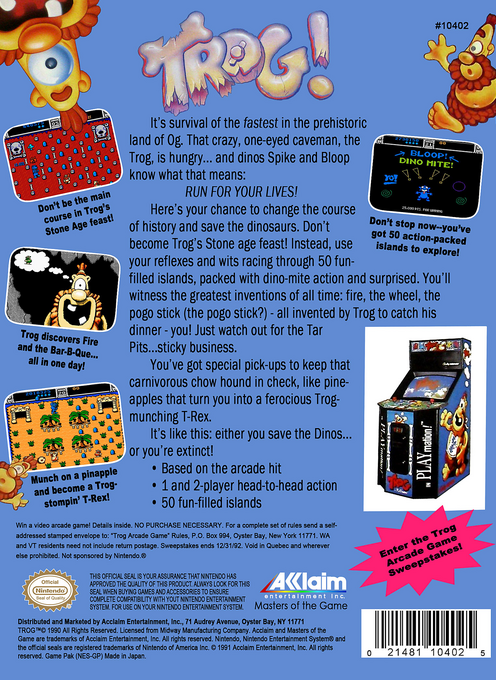 Trog! — Box back