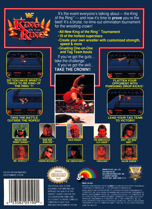 WWF King of the Ring — Box back